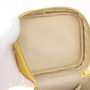 CHANEL Vanity Hand Bag Caviar Skin Yellow Gold CC Auth BA13305V-16