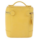 CHANEL Vanity Hand Bag Caviar Skin Yellow Gold CC Auth BA13305V-3