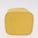 CHANEL Vanity Hand Bag Caviar Skin Yellow Gold CC Auth BA13305V-9