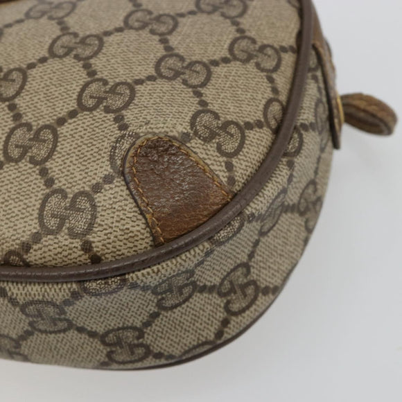 GUCCI GG Supreme Web Sherry Line Bag PVC Beige Gold 89 02 066 Auth BA13306