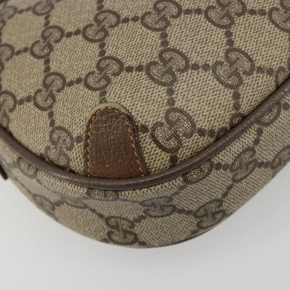 GUCCI GG Supreme Web Sherry Line Bag PVC Beige Gold 89 02 066 Auth BA13306