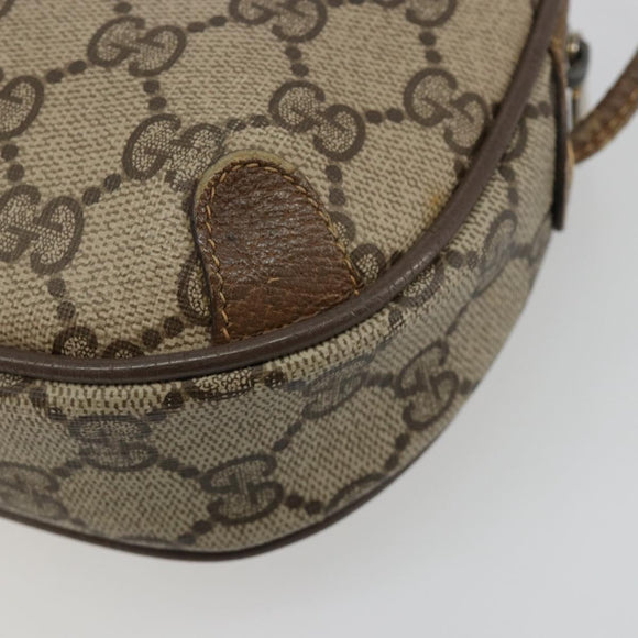 GUCCI GG Supreme Web Sherry Line Bag PVC Beige Gold 89 02 066 Auth BA13306