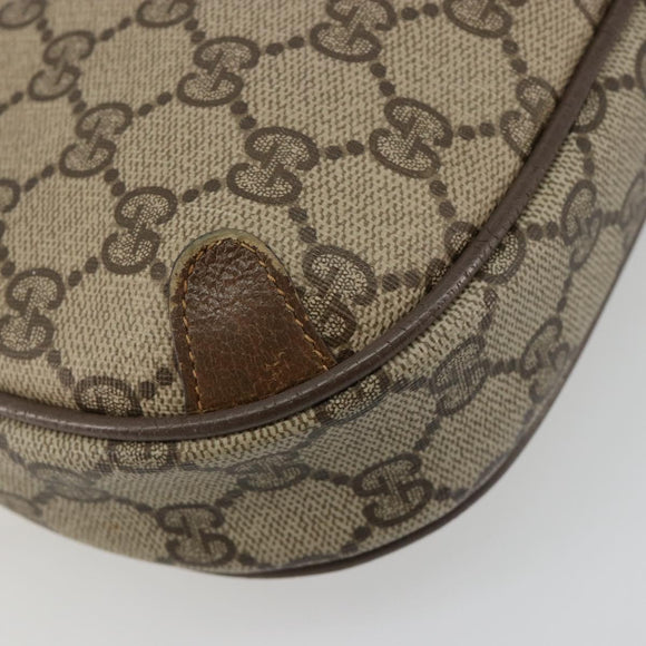 GUCCI GG Supreme Web Sherry Line Bag PVC Beige Gold 89 02 066 Auth BA13306