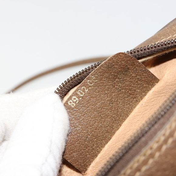 GUCCI GG Supreme Web Sherry Line Bag PVC Beige Gold 89 02 066 Auth BA13306