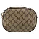 GUCCI GG Supreme Web Sherry Line Bag PVC Beige Gold 89 02 066 Auth BA13306-2