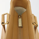 CHANEL Choco Bar Tote Bag Lamb Skin Beige Gold CC Auth BA13309-15