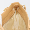 CHANEL Choco Bar Tote Bag Lamb Skin Beige Gold CC Auth BA13309-18
