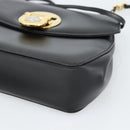 Gianni Versace Schultertasche Leder Schwarz Gold Auth BA13310A-9