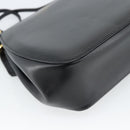 Gianni Versace Schultertasche Leder Schwarz Gold Auth BA13310A-16