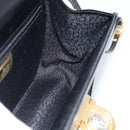 Gianni Versace Schultertasche Leder Schwarz Gold Auth BA13310A-17