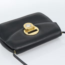 Gianni Versace Schultertasche Leder Schwarz Gold Auth BA13310A-6