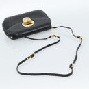 Gianni Versace Schultertasche Leder Schwarz Gold Auth BA13310A-7