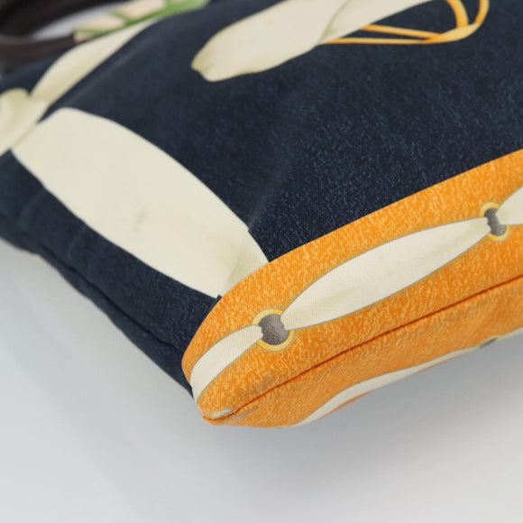 BVLGARI Hand Bag Canvas Navy Auth BA13313A