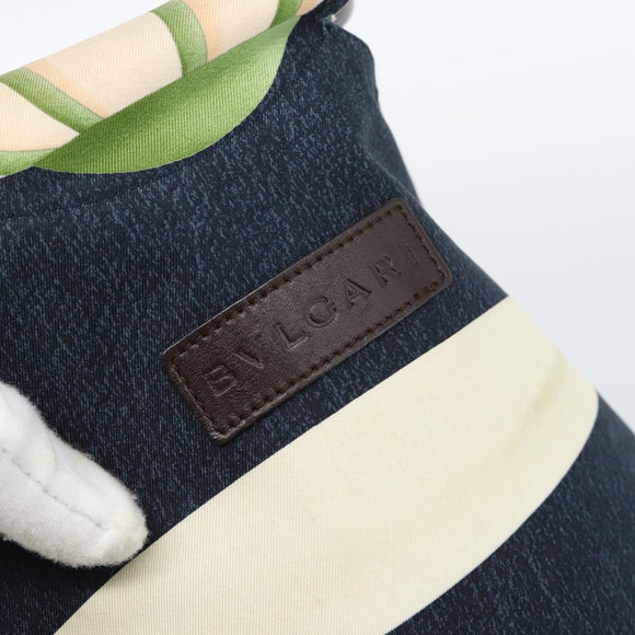 BVLGARI Hand Bag Canvas Navy Auth BA13313A