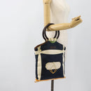 BVLGARI Hand Bag Canvas Navy Auth BA13313A-20