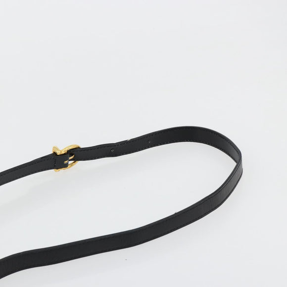 Salvatore Ferragamo Gancini Handtasche Leder 2-Wege Schwarz Gold Authentisch BA13314