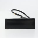 Salvatore Ferragamo Gancini Handtasche Leder 2-Wege Schwarz Gold Authentisch BA13314-5