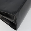 Salvatore Ferragamo Gancini Handtasche Leder 2-Wege Schwarz Gold Authentisch BA13314-9