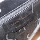 Salvatore Ferragamo Gancini Handtasche Leder 2-Wege Schwarz Gold Authentisch BA13314-12