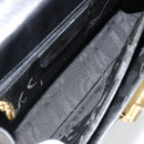 Salvatore Ferragamo Gancini Handtasche Leder 2-Wege Schwarz Gold Authentisch BA13314-11