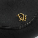 Christian Dior Honeycomb Canvas Chain Shoulder Bag PVC Black Gold Auth BA13315-17