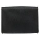 Christian Dior Honeycomb Canvas Chain Shoulder Bag PVC Black Gold Auth BA13315-2