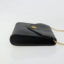 Christian Dior Honeycomb Canvas Chain Shoulder Bag PVC Black Gold Auth BA13315-3