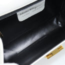 Salvatore Ferragamo Gancini Shoulder Bag Leather White Gold Auth BA13316-11