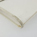 Christian Dior Chain Shoulder Bag Leather White Gold Auth BA13317-16
