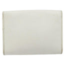 Christian Dior Chain Shoulder Bag Leather White Gold Auth BA13317-2