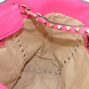 VALENTINO Studs Tote Bag Leder 2way Pink Gold Auth BA13319-22