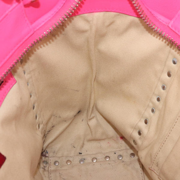 VALENTINO Studs Tote Bag Leder 2way Pink Gold Auth BA13319
