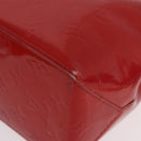 LOUIS VUITTON Monogram Vernis Reade PM Hand Bag Red Rouge M91088 LV Auth BA13320-15