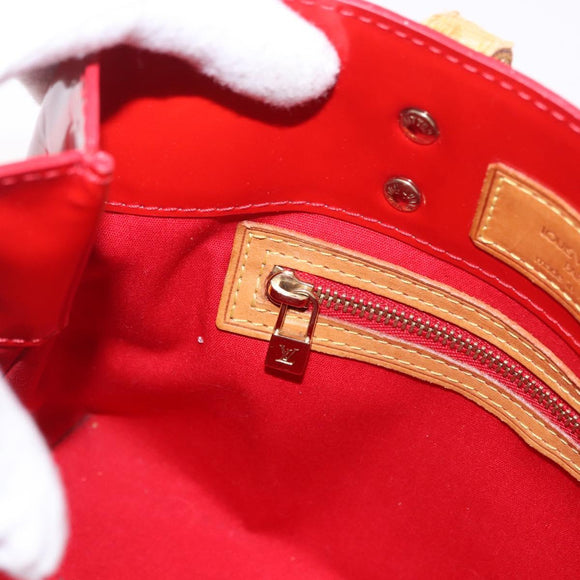 LOUIS VUITTON Monogram Vernis Reade PM Hand Bag Red Rouge M91088 LV Auth BA13320