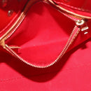 LOUIS VUITTON Monogram Vernis Reade PM Hand Bag Red Rouge M91088 LV Auth BA13320-23