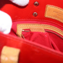 LOUIS VUITTON Monogram Vernis Reade PM Hand Bag Red Rouge M91088 LV Auth BA13320-12