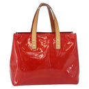 LOUIS VUITTON Monogram Vernis Reade PM Hand Bag Red Rouge M91088 LV Auth BA13320-2