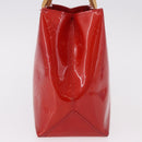 LOUIS VUITTON Monogram Vernis Reade PM Hand Bag Red Rouge M91088 LV Auth BA13320-4