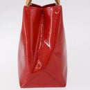 LOUIS VUITTON Monogram Vernis Reade PM Hand Bag Red Rouge M91088 LV Auth BA13320-5