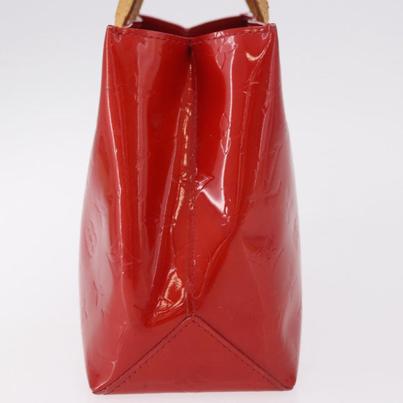 LOUIS VUITTON Monogram Vernis Reade PM Hand Bag Red Rouge M91088 LV Auth BA13320