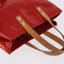 LOUIS VUITTON Monogram Vernis Reade PM Hand Bag Red Rouge M91088 LV Auth BA13320-7