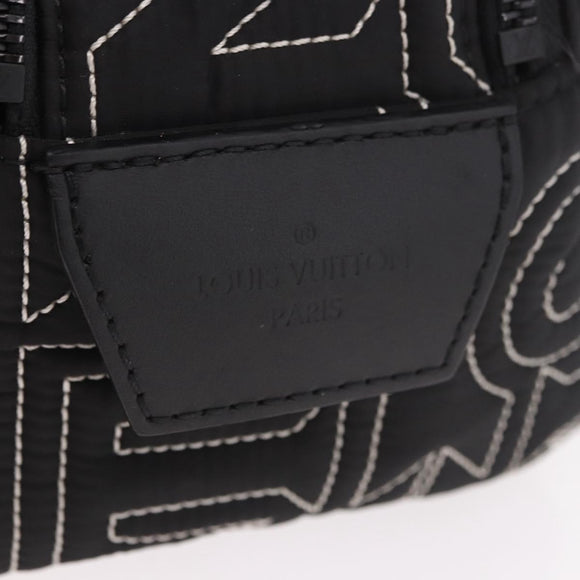 LOUIS VUITTON LV Snow Dopp Kit Clutch Bag Nylon Black M21435 LV Auth BA13321SM