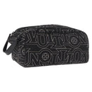 LOUIS VUITTON LV Snow Dopp Kit Clutch Bag Nylon Black M21435 LV Auth BA13321SM-1