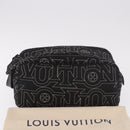 LOUIS VUITTON LV Snow Dopp Kit Clutch Bag Nylon Black M21435 LV Auth BA13321SM-12