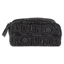 LOUIS VUITTON LV Snow Dopp Kit Clutch Bag Nylon Black M21435 LV Auth BA13321SM-13