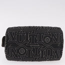 LOUIS VUITTON LV Snow Dopp Kit Clutch Bag Nylon Black M21435 LV Auth BA13321SM-5