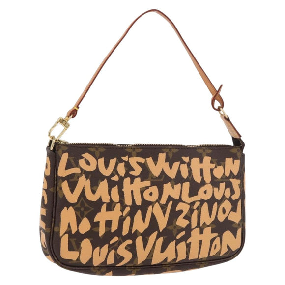 LOUIS VUITTON Graffiti Pochette Accessoires Orange M92193 LV Auth BA13322SAV