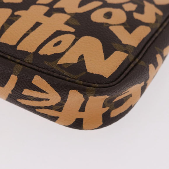 LOUIS VUITTON Graffiti Pochette Accessoires Orange M92193 LV Auth BA13322SAV