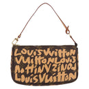 LOUIS VUITTON Graffiti Pochette Accessoires Orange M92193 LV Auth BA13322SAV-13