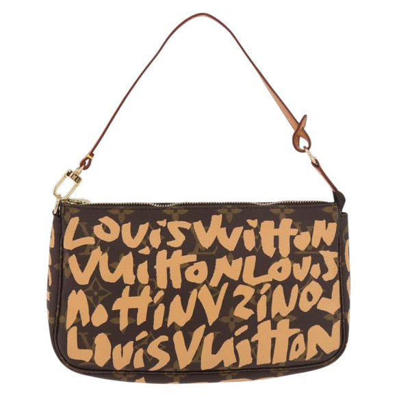LOUIS VUITTON Graffiti Pochette Accessoires Orange M92193 LV Auth BA13322SAV